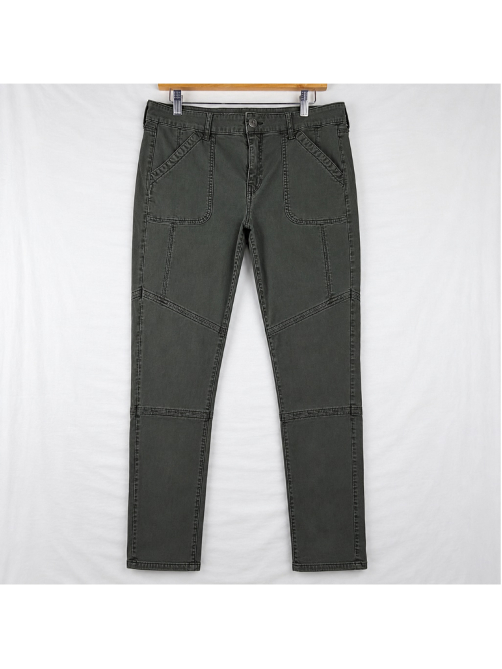 American Eagle Super Super Stretch X Jeggings 14 Regular Gray Utility Pants